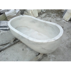  浴室のためのナチュラルホワイト石のバスタブ